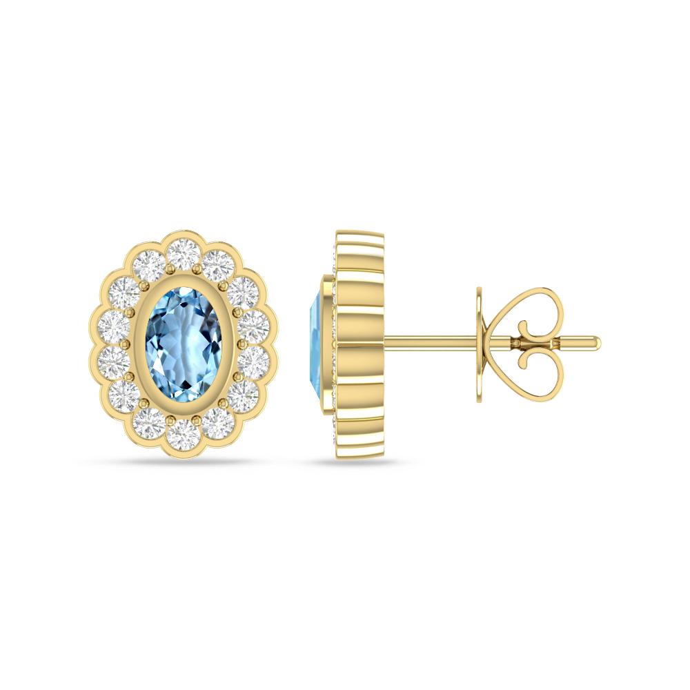 Yellow Gold - Aquamarine